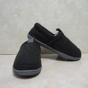 RockDove Women's Quilted Closed Back Slippers with Knit Cuff Charcoal Gray Sz 6